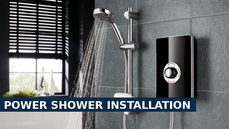 Power shower installation Nine Elms